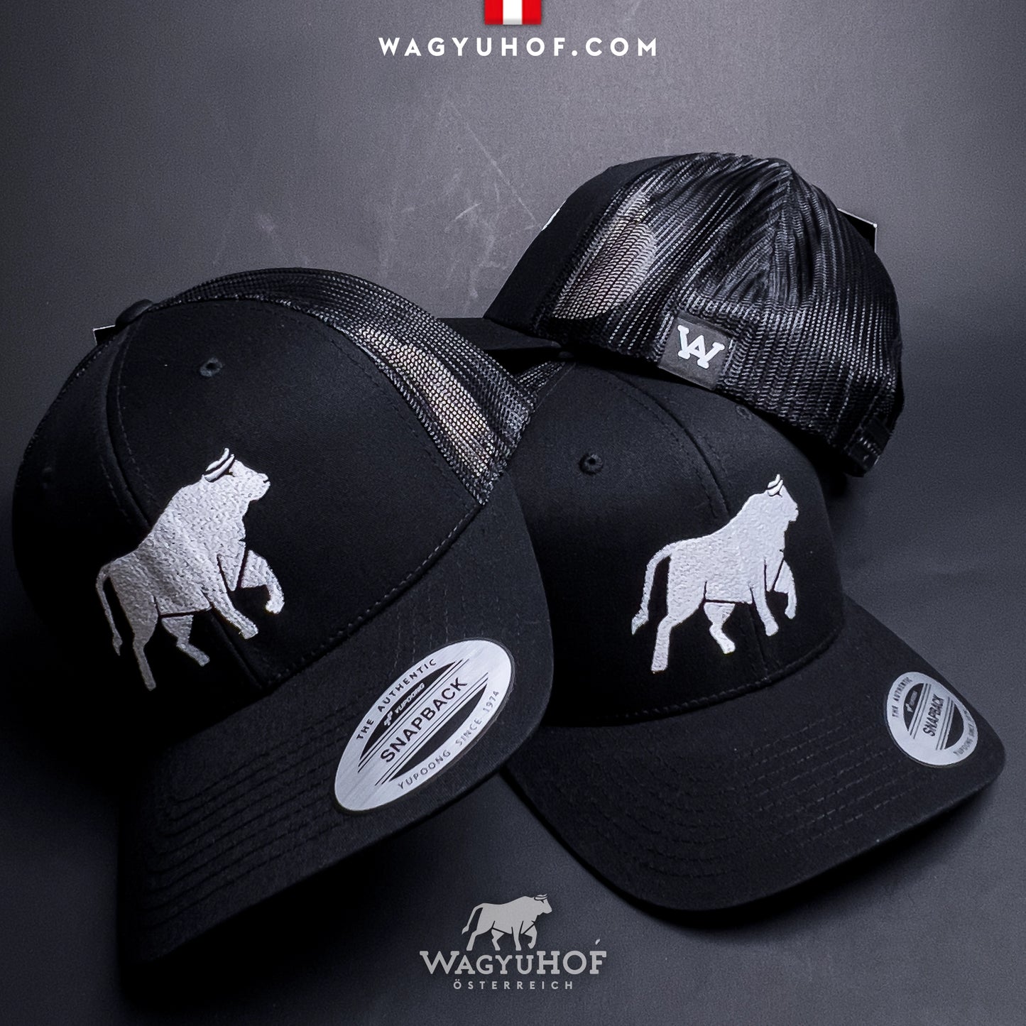 Wagyuhof Trucker Cap white Bull