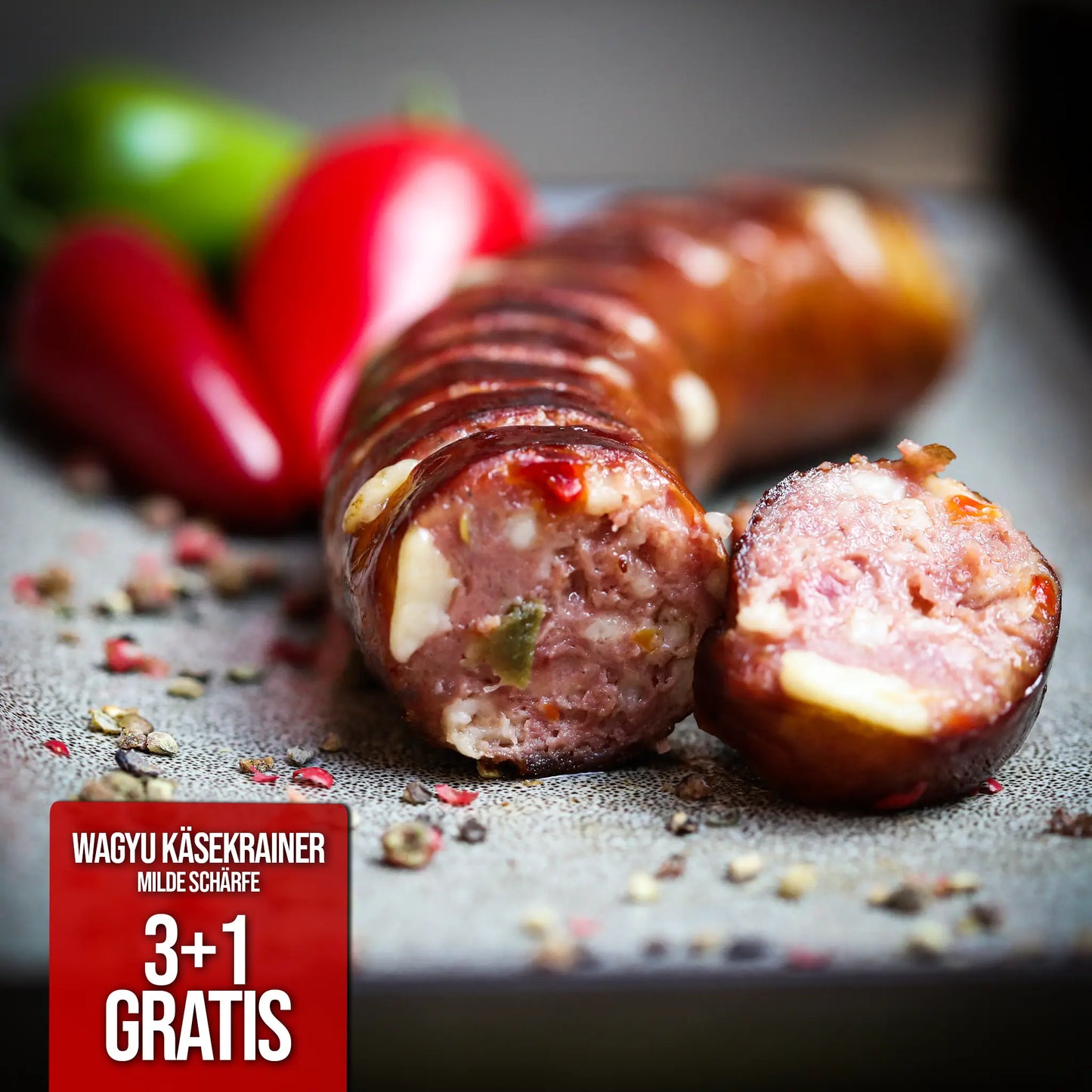 Wagyu Käsekrainer milde Schärfe 3+1 tiefgekühlt