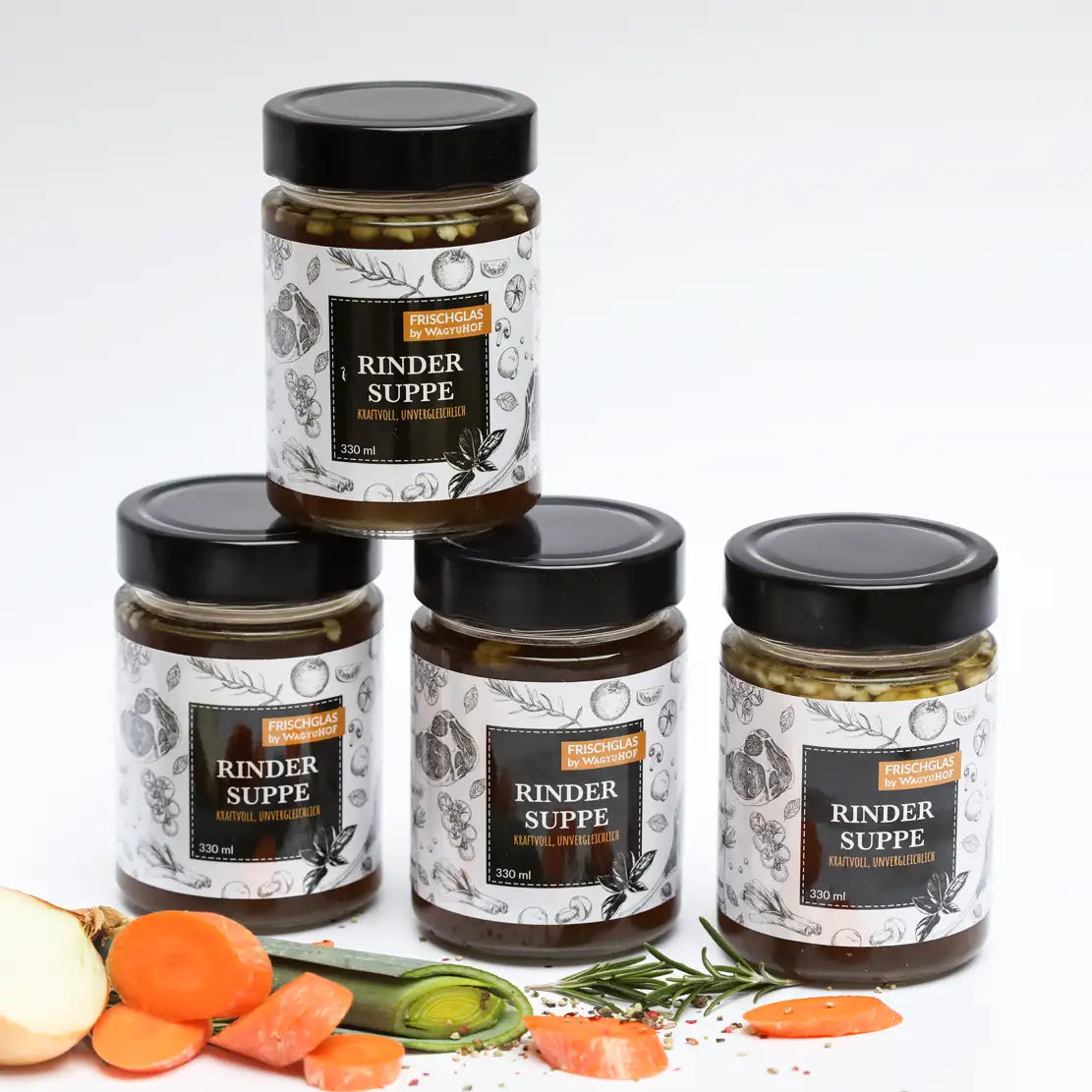 Wagyu Frischglas Rindersuppe 3+1