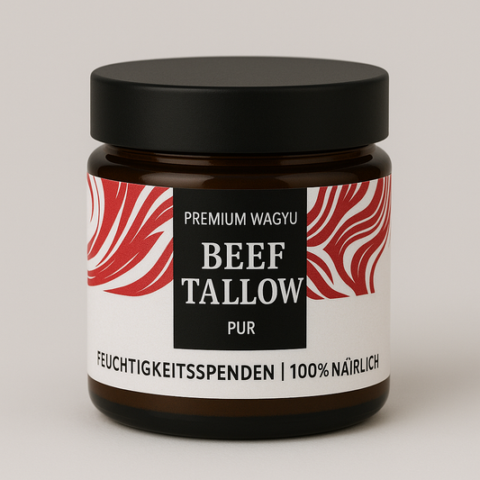 Beef Tallow Hautbalsam Pur in Glasdose – natürliche Hautpflege aus grasgefüttertem Rindertalg