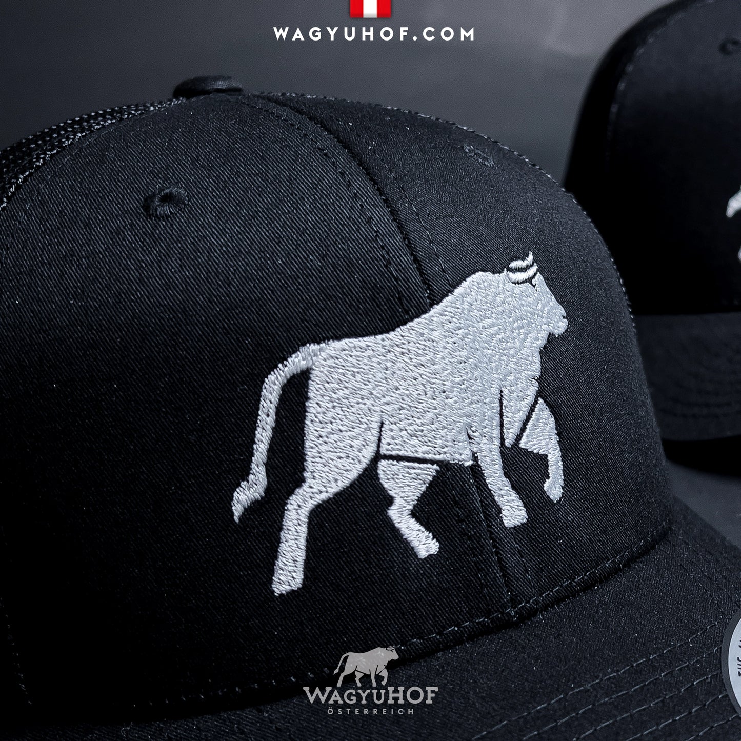 Wagyuhof Trucker Cap white Bull